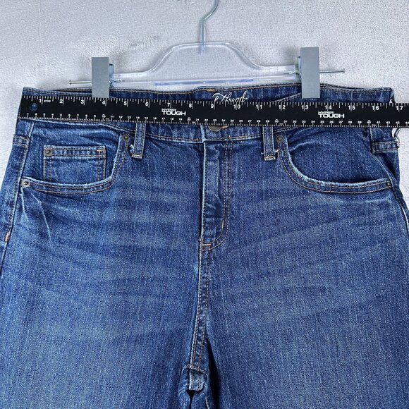 Universal Thread Women's Taper Leg Jeans Raw Hem Stretch Blue Size 12/31R - Picture 7 of 11
